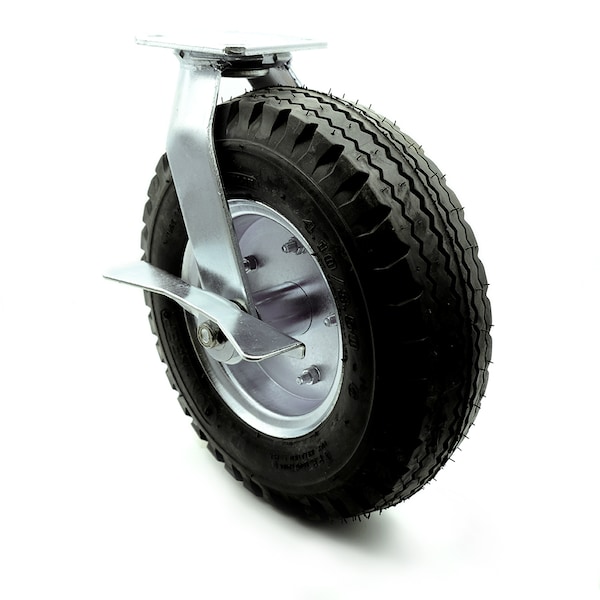 12 Inch Black Pneumatic Wheel Swivel Caster with Brake